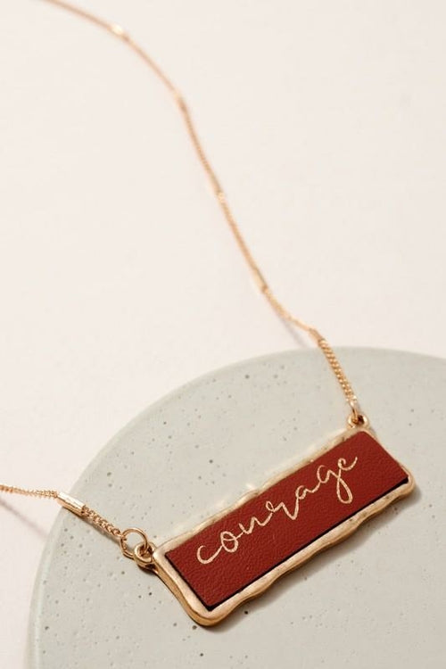 Courage Inspirational Charm Necklace