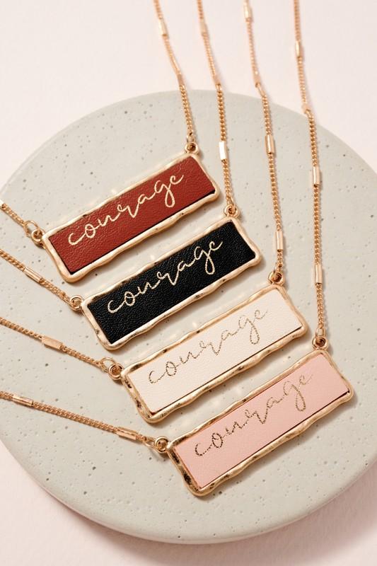 Courage Inspirational Charm Necklace